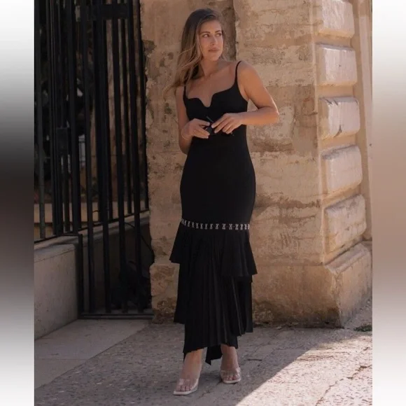 Rokh x H&M Layered Skirt Asymmetric Dress